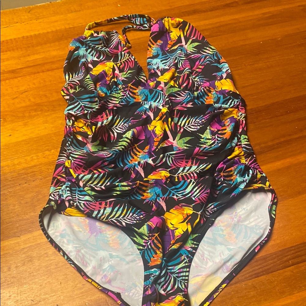 Tropical womens one piece plus sized Swimwear by On The Beach